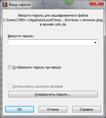 Защищенный архив WinRar